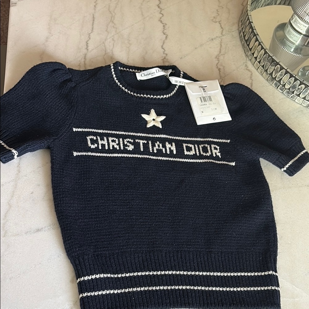 Dior Navy Blue Short Sleeve Tee